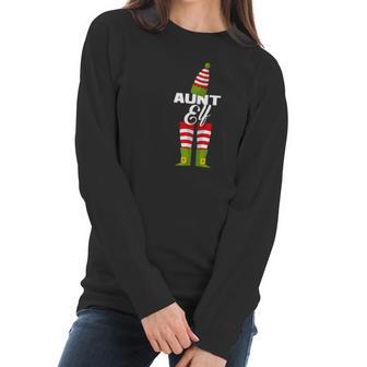 Aunt Elf Funny Pj Christmas Pajama Jammie Women Long Sleeve Tshirt | Favorety DE