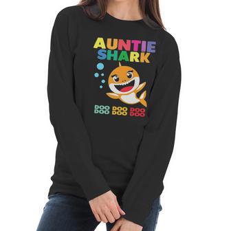 Auntie Shark Doo Doo Doo Family Gift Women Long Sleeve Tshirt | Favorety AU