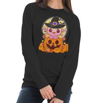 Axolotl Halloween Costume Pumpkin Pastel Goth Kawaii Anime Men Women T-Shirt Graphic Print Casual Unisex Tee Women Long Sleeve Tshirt | Favorety AU