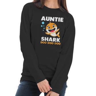 Baby Shark Auntie Shark Doo Doo Doo Women Long Sleeve Tshirt | Favorety