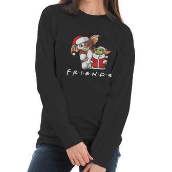 Baby Yoda And Baby Gizmo Santa Friends Christmas Women Long Sleeve Tshirt | Favorety CA