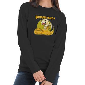 Bananaconda Anaconda Python Cute Snake With Banana Pyjama Women Long Sleeve Tshirt | Favorety