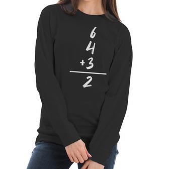 Baseball Inspired Math 6 4 3 2 Double Play Softball Game Men Women T-Shirt Graphic Print Casual Unisex Tee Women Long Sleeve Tshirt | Favorety DE