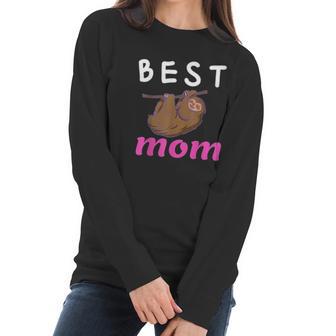 Best Mom Ever Mothers Day Sloth Women Long Sleeve Tshirt | Favorety DE