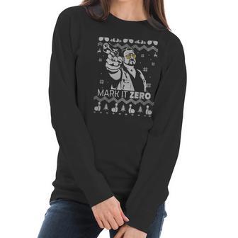 The Big Lebowski Mark It Zero Christmas Women Long Sleeve Tshirt | Favorety AU