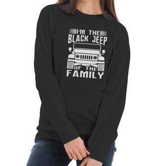 Mens Im The Black Jeep Of The Family Cool Offroad Gift Men Women T-Shirt Graphic Print Casual Unisex Tee Women Long Sleeve Tshirt | Favorety CA