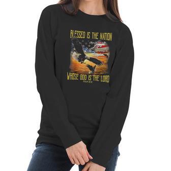 Blessed Is The Nation Whose God Is The Lord Women Long Sleeve Tshirt | Favorety AU