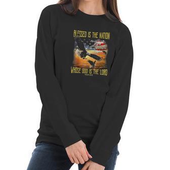 Blessed Is The Nation Whose God Is The Lord Women Long Sleeve Tshirt | Favorety