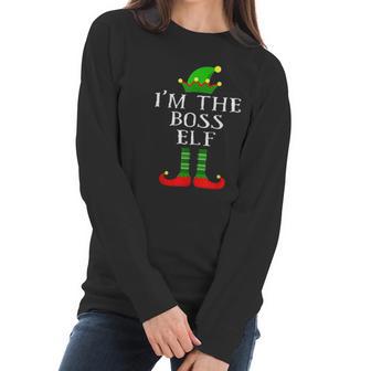 Im The Boss Elf Matching Family Christmas Women Long Sleeve Tshirt | Favorety CA