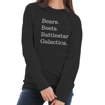 Brain Juice Tees Bears Beets Battlestar Galactica Women Long Sleeve Tshirt | Favorety DE