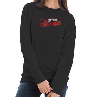 Certified Angus Beef Cattle Vintage Stamp Logo Gift Women Long Sleeve Tshirt | Favorety CA