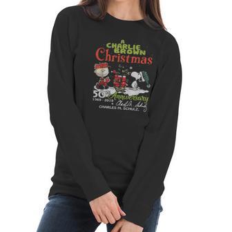 A Charlie Brown Christmas 50Th Anniversary Women Long Sleeve Tshirt | Favorety DE