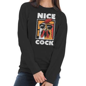 Chicken Farming Funny Nice Cock Women Long Sleeve Tshirt | Favorety AU