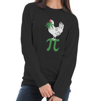 Chicken Pot Pie Marijuana Cannabis Funny Pi 420 Women Long Sleeve Tshirt | Favorety UK