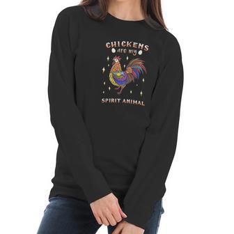 Chickens Are My Spirit Animal Farm Love Egg Women Long Sleeve Tshirt | Favorety DE