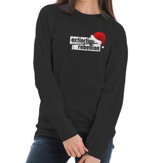 Christmas Extinction Rebellion Climate Change Women Long Sleeve Tshirt | Favorety