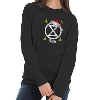 Christmas Extinction Rebellion Rebel 4 Life Climate Change Women Long Sleeve Tshirt | Favorety DE