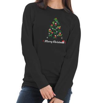 Christmas Horse Lover Foal Colt Filly Gelding Tree Women Long Sleeve Tshirt | Favorety