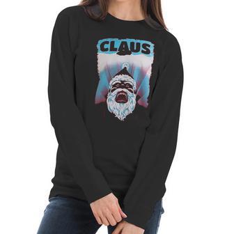 Claus | Funny Jaws Spoof Santa Christmas Joke Holiday Women Long Sleeve Tshirt | Favorety UK