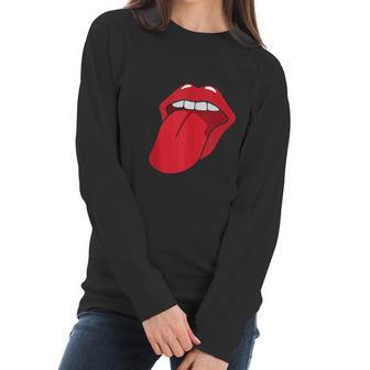 Cool Lips Bite Kiss Me Red Lips Mothers Day Gift Women Long Sleeve Tshirt | Favorety