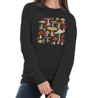 Cottagecore Aesthetic Goblincore Mycology Shrooms Mushroom Women Long Sleeve Tshirt | Favorety CA