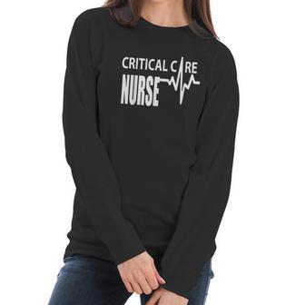 Critical Care Nurse Icu Intensive Care Nursing Women Long Sleeve Tshirt | Favorety UK