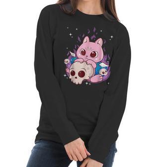 Cute Anime Kawaii Cat Aesthetic Kawaii Pastel Goth Halloween Men Women T-Shirt Graphic Print Casual Unisex Tee Women Long Sleeve Tshirt | Favorety AU