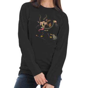 Dabbing Krampus Christmas Women Long Sleeve Tshirt | Favorety AU