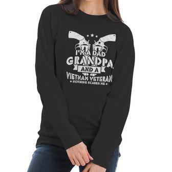 Im A Dad Grandpa And Vietnam War Veteran Retired Soldier Veteran Day Graphic Design Printed Casual Daily Basic Women Long Sleeve Tshirt | Favorety