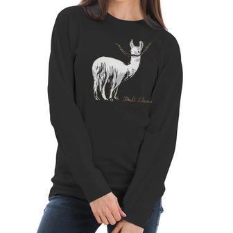 Dali Llama For The Pun Lover Women Long Sleeve Tshirt | Favorety UK