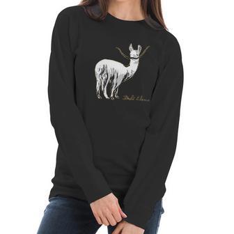 Dali Llama Unisex For The Pun Lover Women Long Sleeve Tshirt | Favorety AU