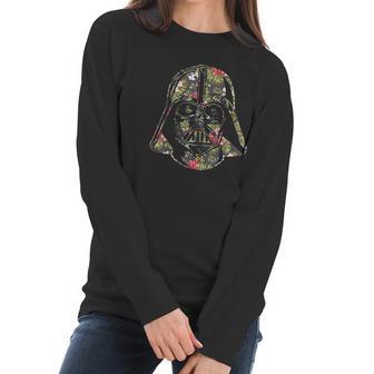 Darth Vader Floral Tropical Hawaiian Flower Bouquet Women Long Sleeve Tshirt | Favorety CA