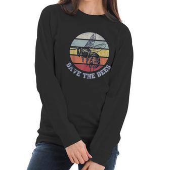 Distressed Honey Bee Lovers Save The Bees Women Long Sleeve Tshirt | Favorety AU