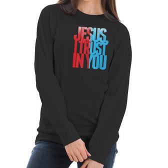 Divine Mercy Jesus I Trust In You St Faustina Women Long Sleeve Tshirt | Favorety UK