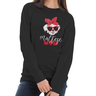 Dog Lovers Maltese Mom Fur Mama Women Long Sleeve Tshirt | Favorety CA