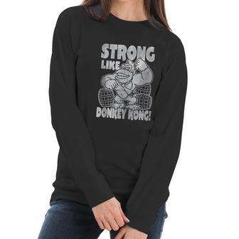 Donkey Kong Super Strong Vintage Women Long Sleeve Tshirt | Favorety AU