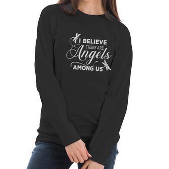 Dragonfly I Believe There Are Angels Among Us Women Long Sleeve Tshirt | Favorety DE