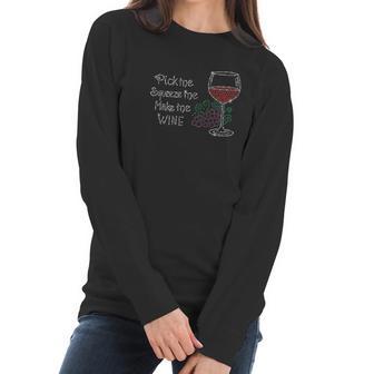 Duchess Apparel Wine Rhinestone Women Long Sleeve Tshirt | Favorety DE