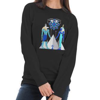 Egyptian God Anubis And Goddess Maat Amen Ra Women Long Sleeve Tshirt | Favorety AU