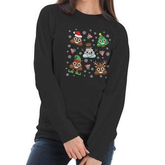 Emoji Christmas Funny Women Long Sleeve Tshirt | Favorety UK