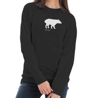 Exmormon Tapir Horse Funny Subtle Exmo Mo No Mo Tee Women Long Sleeve Tshirt | Favorety DE