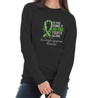 Womens In This Family No One Fights Alone Non-Hodgkin Lymphoma Women Long Sleeve Tshirt | Favorety CA