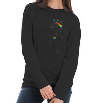 Flag Gay Pride Lgbt Girl Power Pin Up Retro Art By Anne Cha Graphic Design Printed Casual Daily Basic Women Long Sleeve Tshirt | Favorety DE