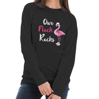 Our Flock Rocks Adorable Flamingo Cruise Christmas Vacation Gift Women Long Sleeve Tshirt | Favorety UK