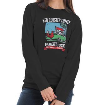 Floyd Farmhouse Red Rooster Coffee Women Long Sleeve Tshirt | Favorety UK