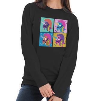 Fortnite Unicorn Llama Rainbow Women Long Sleeve Tshirt | Favorety CA