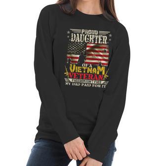 Freedom Isnt Freegiftproud Daughter Of A Vietnam Veteran Dad Meaningful Gift Women Long Sleeve Tshirt | Favorety UK