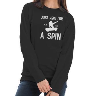 Funny Gymnastic Pommel Horse Here For A Spin Women Long Sleeve Tshirt | Favorety UK