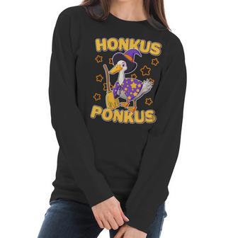 Funny Halloween Honkus Ponkus Duck Women Long Sleeve Tshirt | Favorety AU