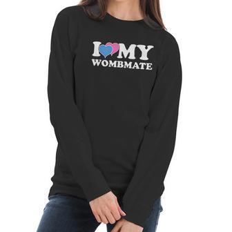 Funny I Love My Wombmate Twin Brother Sister Womb Mates Women Long Sleeve Tshirt | Favorety DE